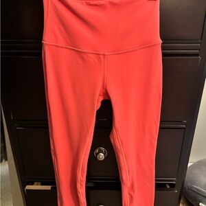 Lululemon Orange High-Waisted align Leggings